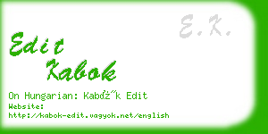 edit kabok business card